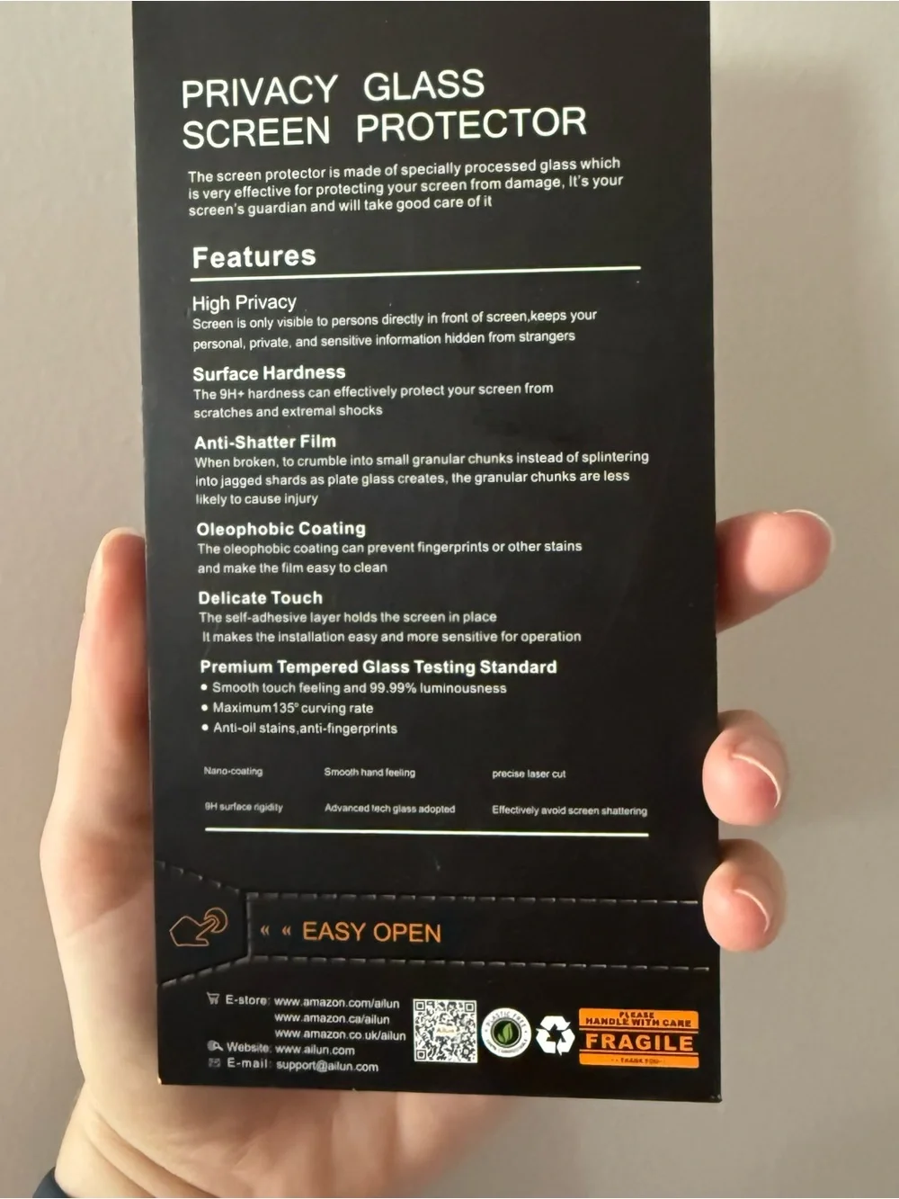 Ailun Privacy Glass Screen Protector iPhone 14 Pro Max